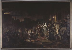 Drottning Hedvig Eleonora utanfor kyrkporten