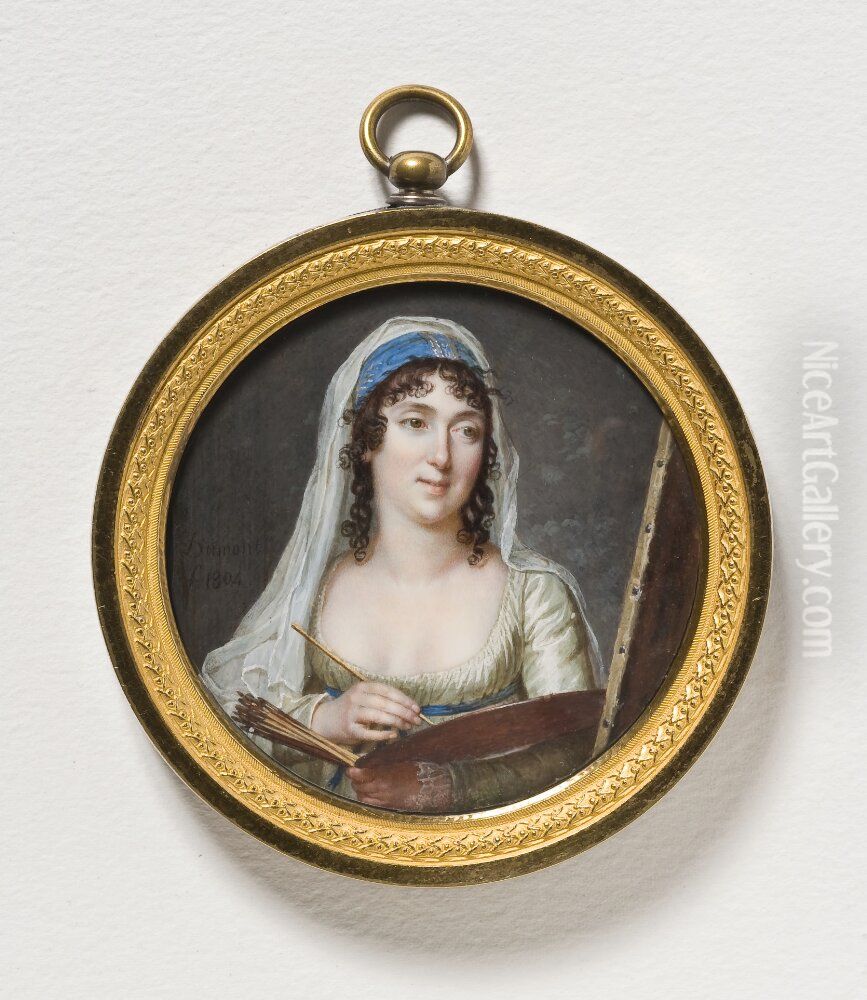 Portrait of Marguerite Gerard Oil Painting by Francois Dumont