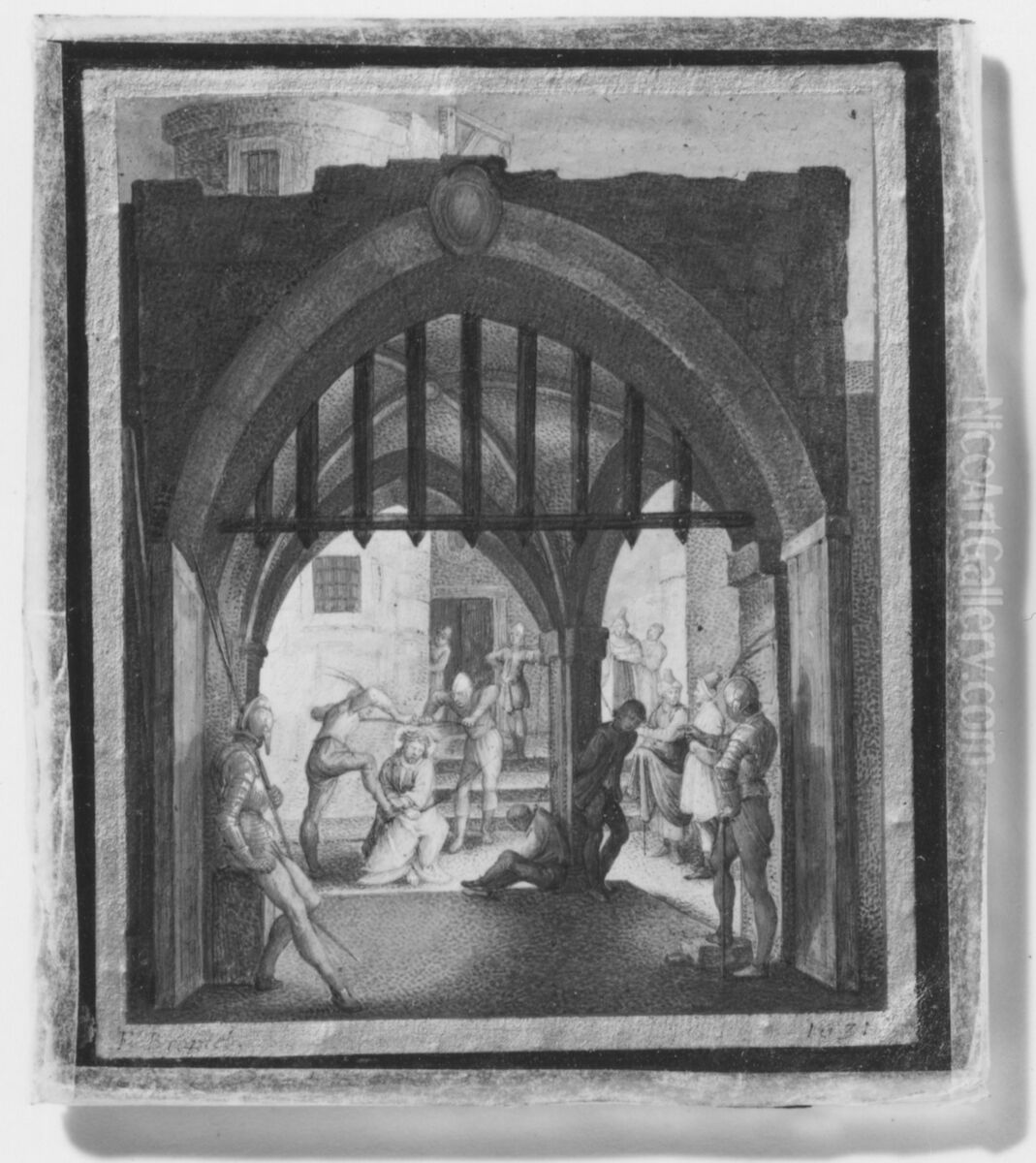 Szenen aus dem Leben Jesu. Jesus' Dornenkronung Oil Painting by Friedrich The Elder Brentel
