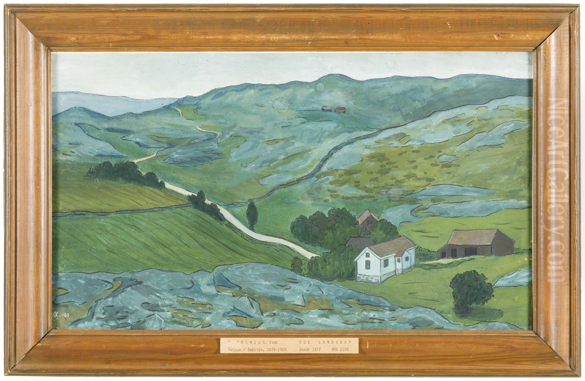 Ode landskap Oil Painting by Ivar Arosenius
