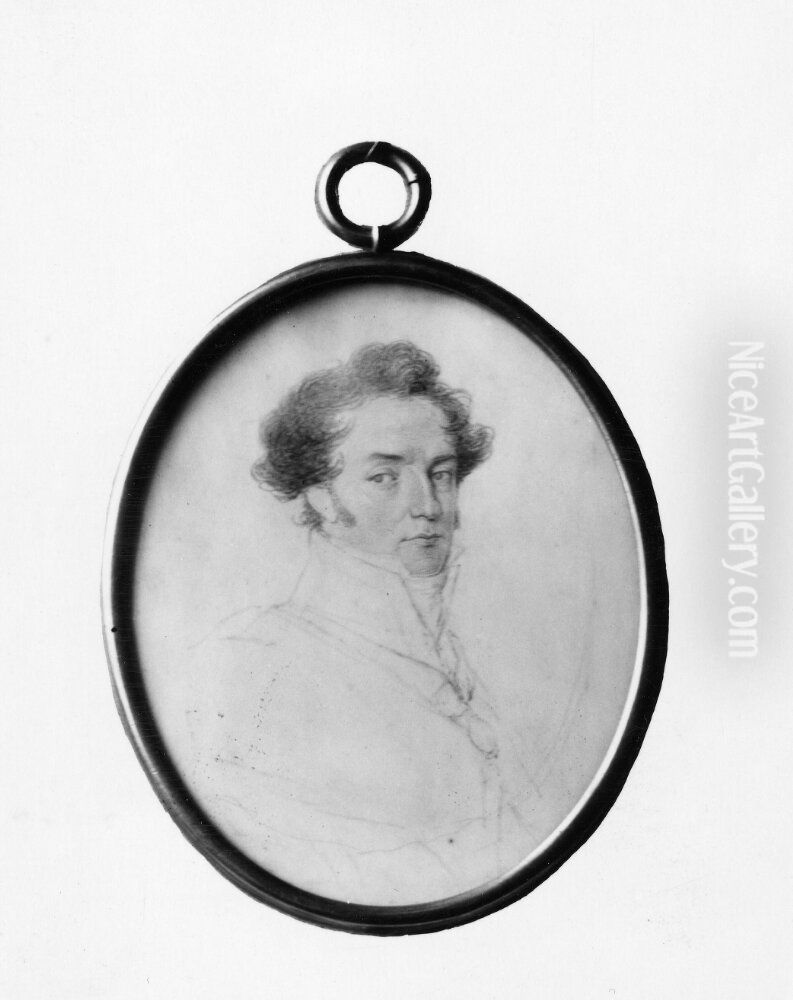 Fredrik Westin (1782-1862), konstnar, professor och direktor vid konstakademien Oil Painting by Jacob Axel Gillberg