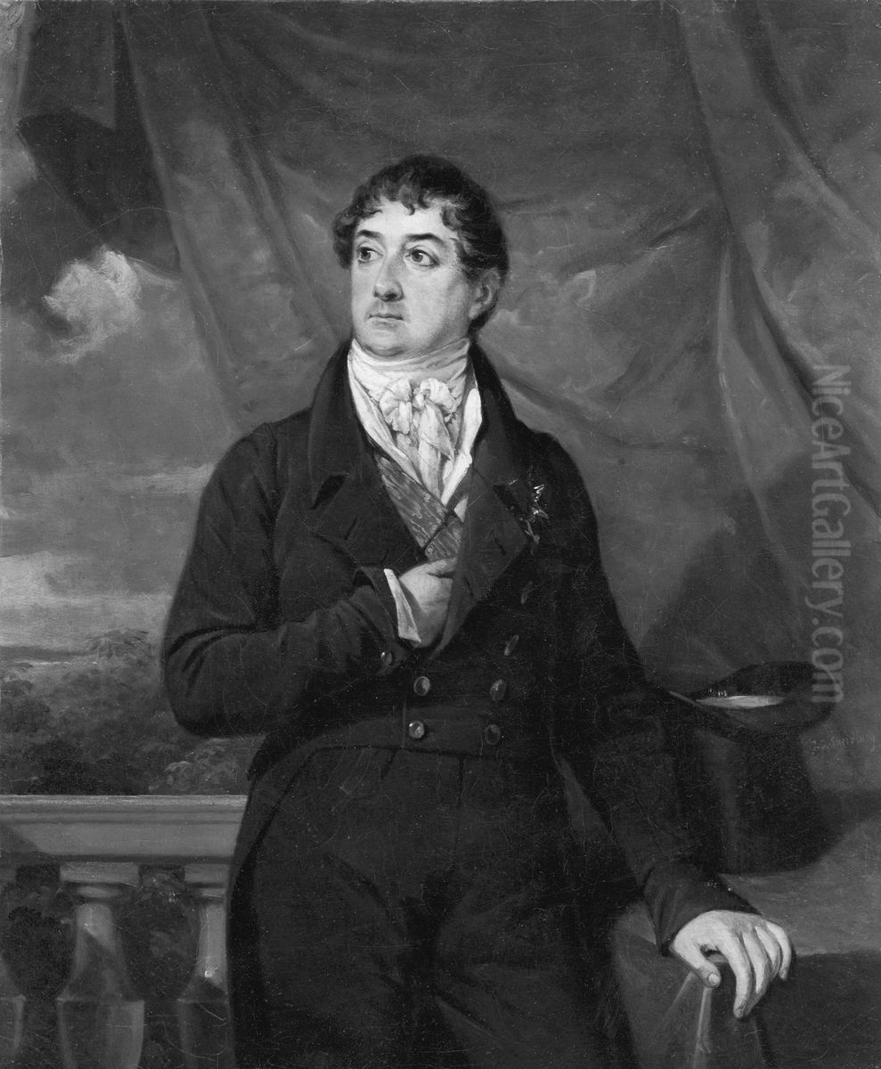 Karl de Geer, 1781-1861 Oil Painting by Johan Gustaf Sandberg