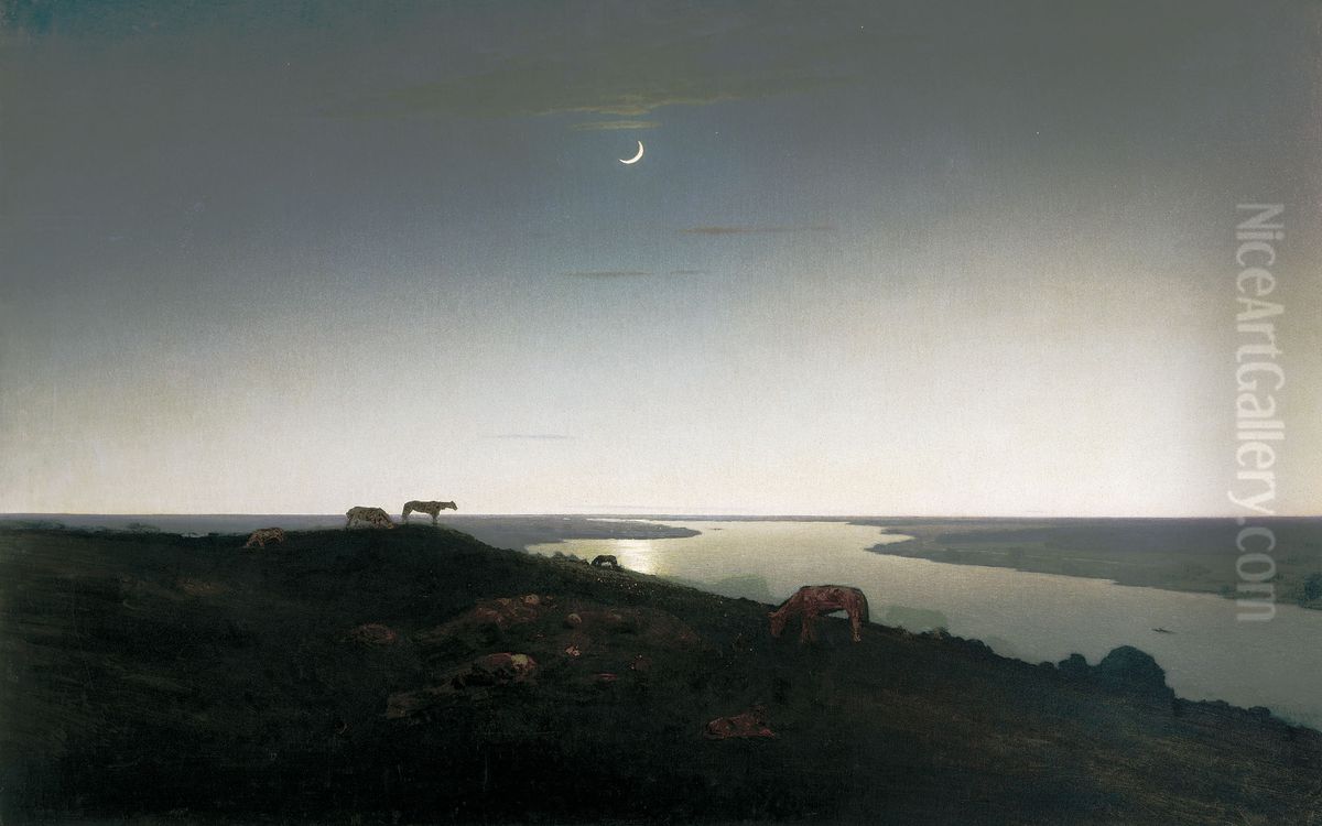 <<Nocnoe>> Oil Painting by Arkhip Kuindzhi