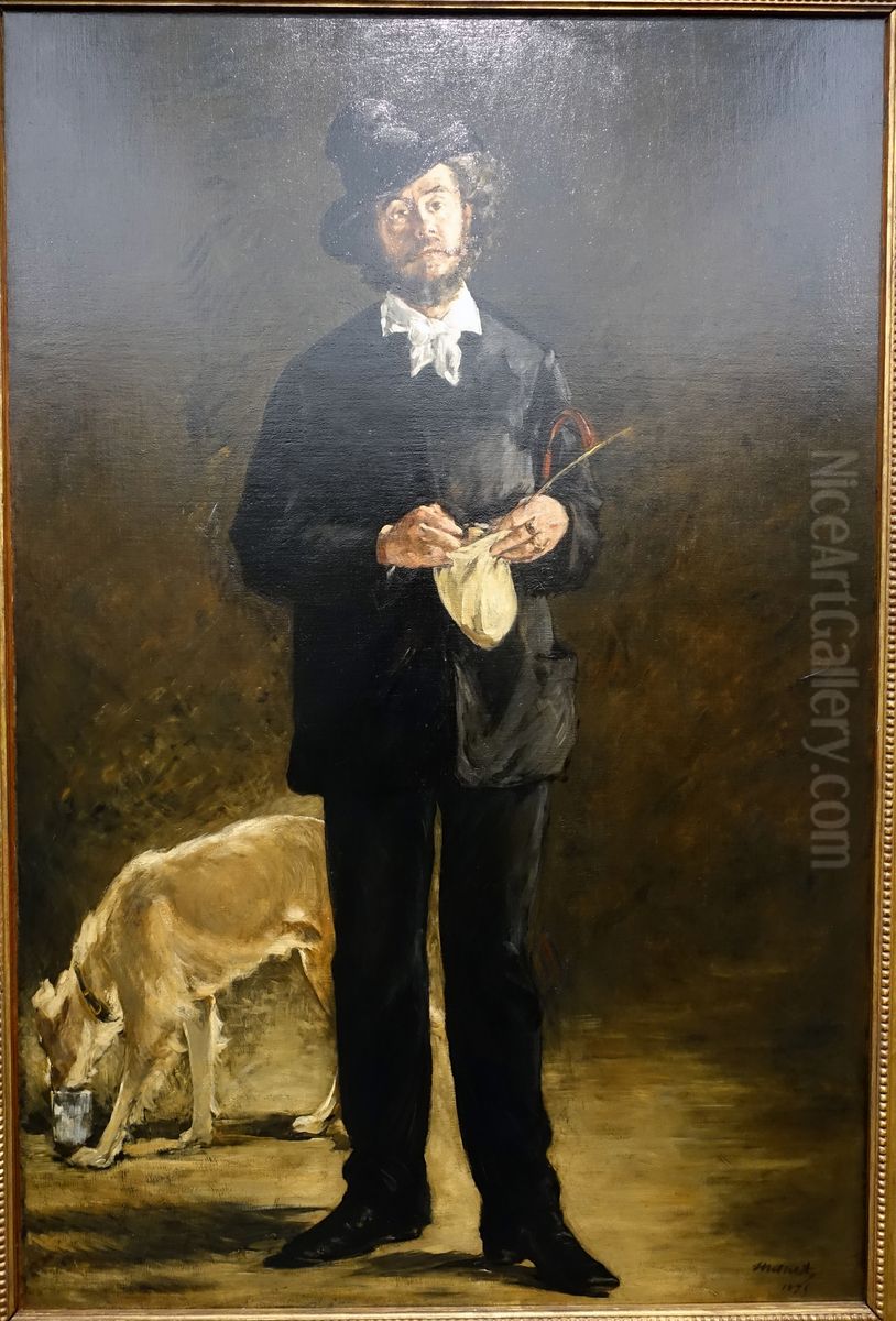 The Artist, Portrait of Marcellin Desboutin Oil Painting by Edouard Manet