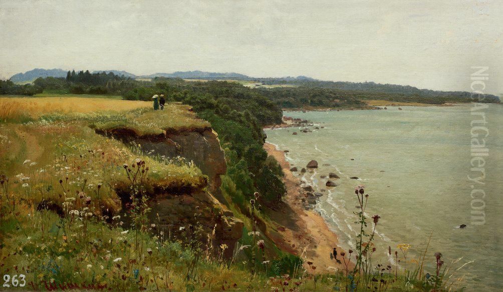 Off the coast of the Gulf of Finland (Udrias near Narva). Study Oil Painting by Ivan Shishkin