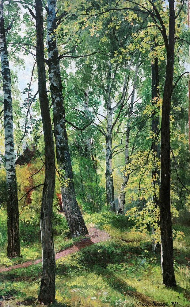 Deciduous Forest. Etude Oil Painting by Ivan Shishkin