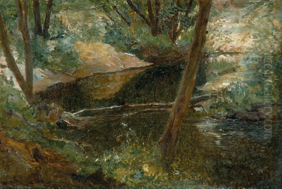 <<Lesnoj rucej>> Oil Painting by Ivan Shishkin