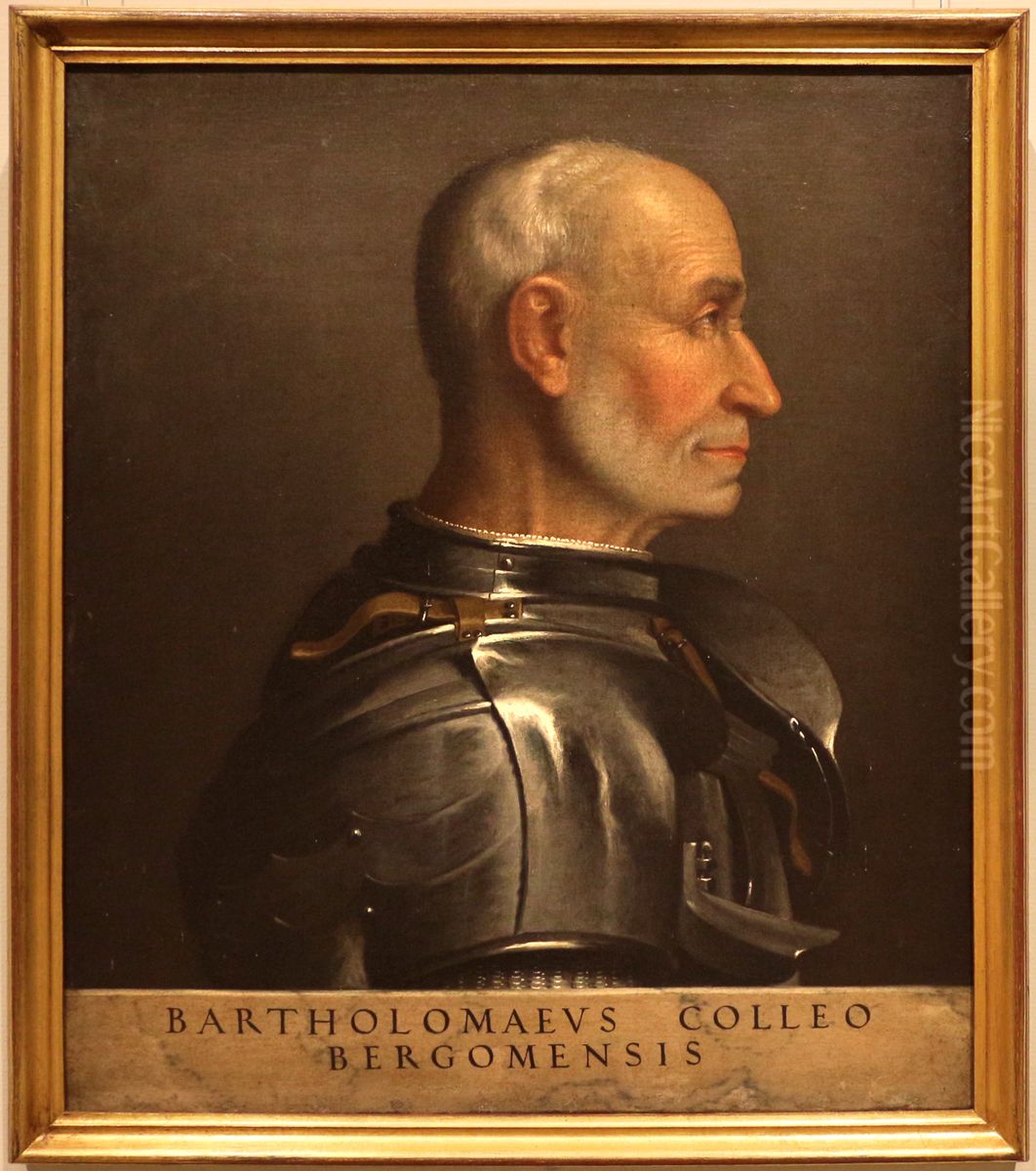 portrait of Bartolomeo Colleoni Oil Painting by Giovanni Battista Moroni
