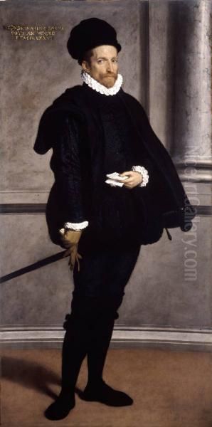 Portrait of Bernardo Spini Oil Painting by Giovanni Battista Moroni