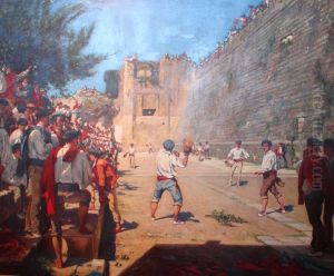 A Game of Pelota under the Walld of Hondarribia