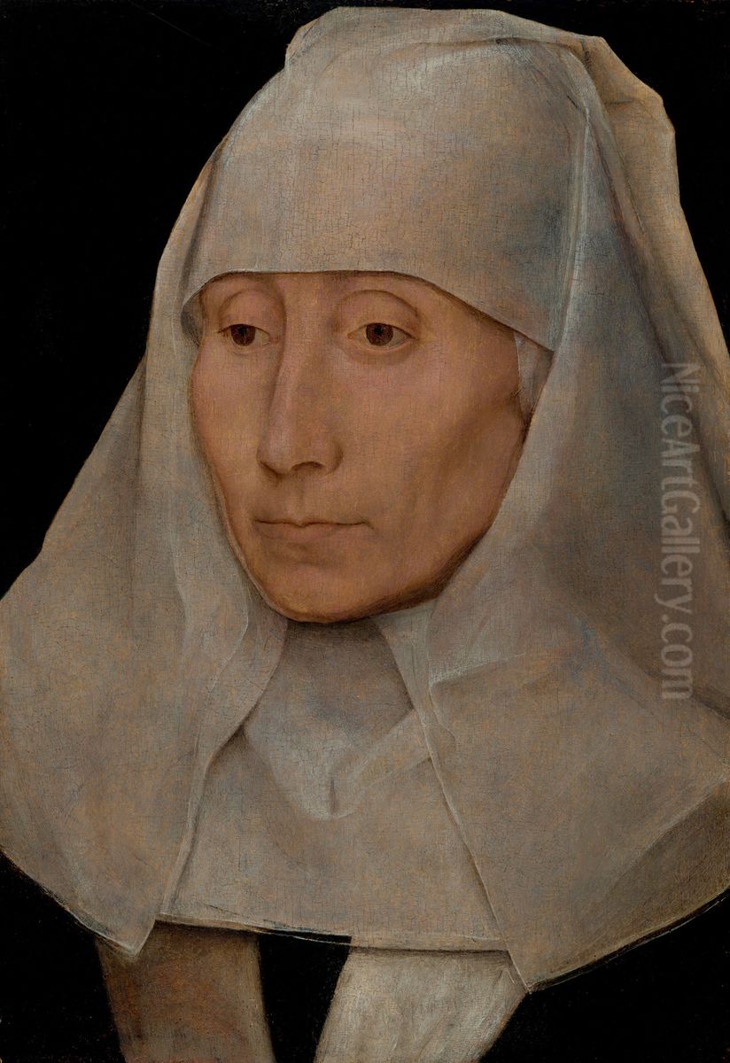 Portrait of an old woman Oil Painting by (manner of) Memling, Hans