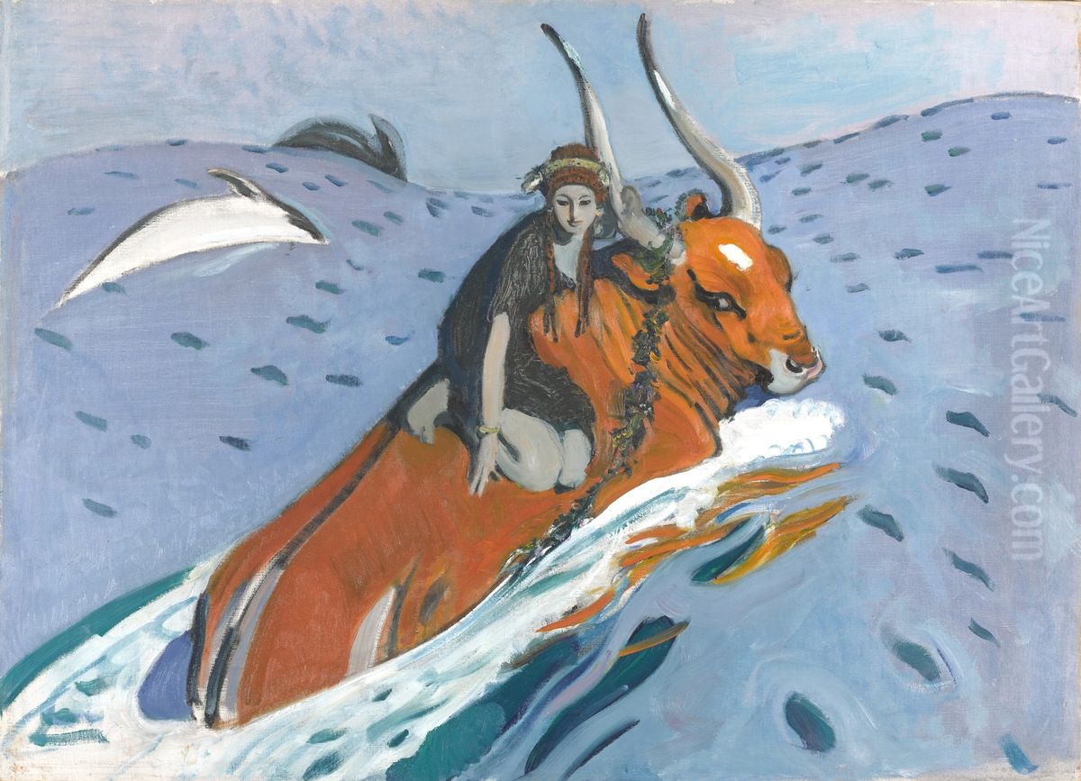 Rape of Europa Oil Painting by Valentin Serov