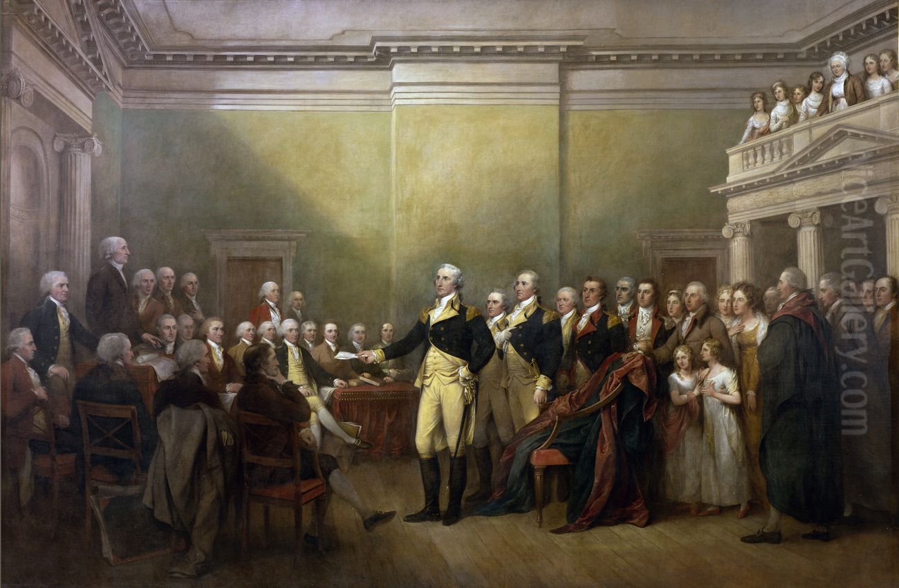 General George Washington Resigning His Commission Oil Painting by John Trumbull
