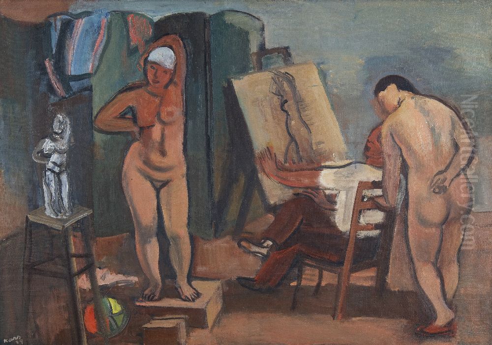Atelier Oil Painting by Georges Kars