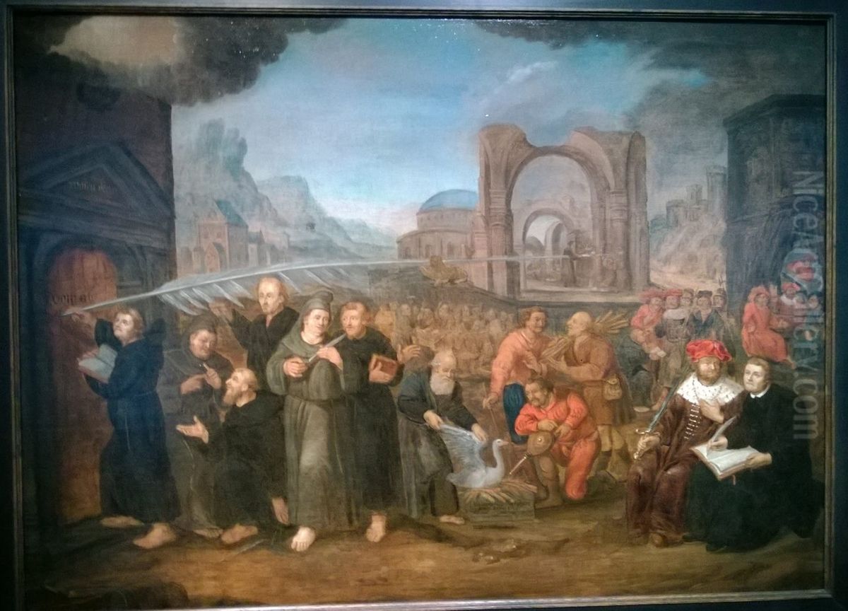 The Dream of Frederick III, Elector of Saxony Oil Painting by Bartholomeus Breenbergh