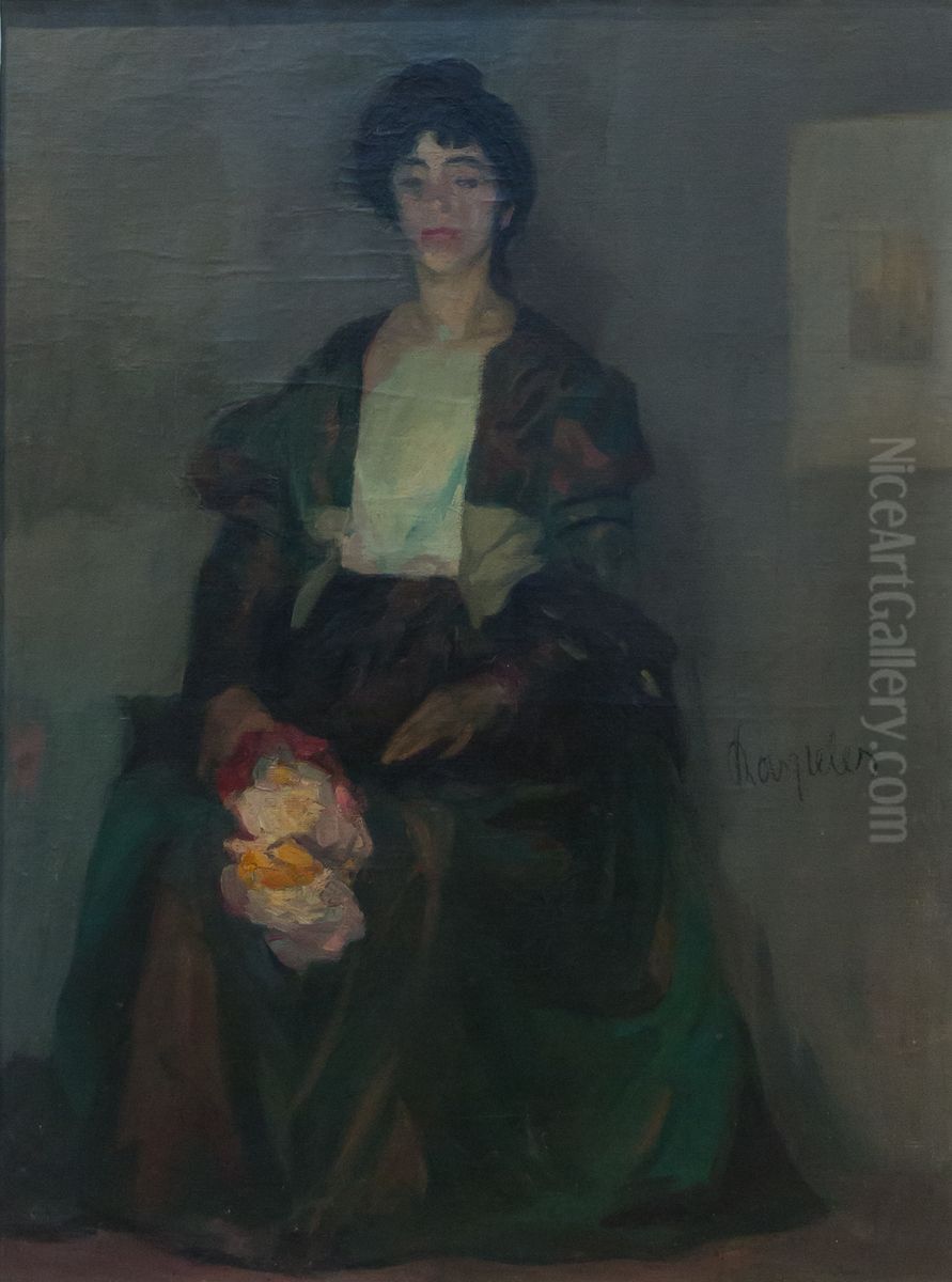 Dama s ruzemi Oil Painting by Georges Kars