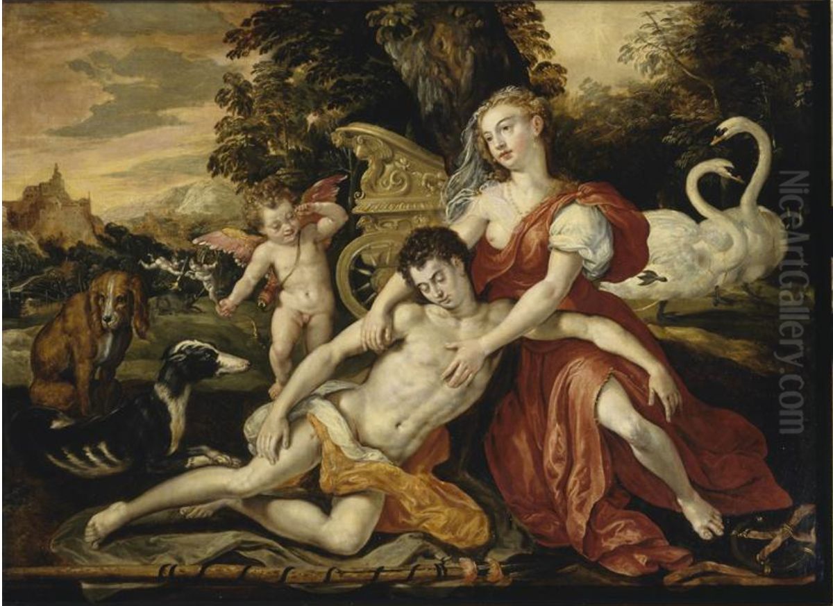 The death of Adonis Oil Painting by Maerten De Vos