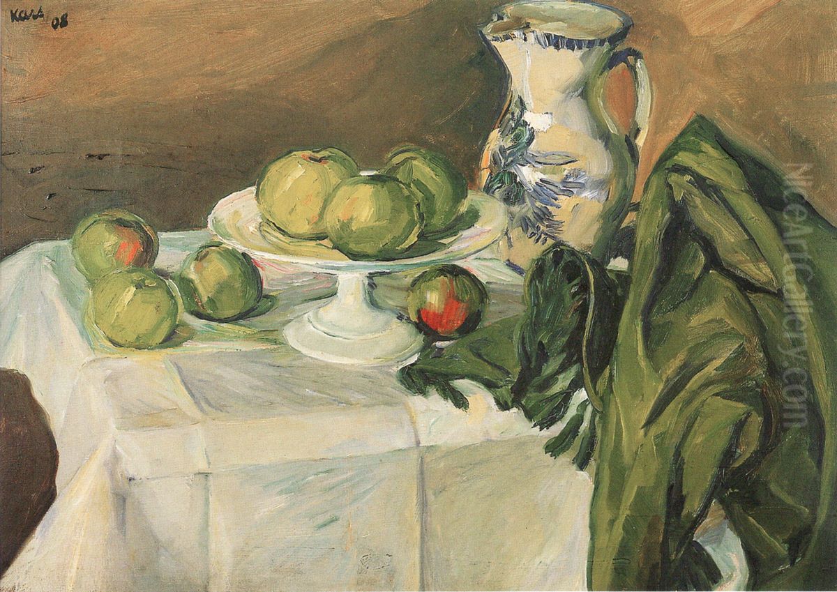 Zatisi s ovocem Oil Painting by Georges Kars