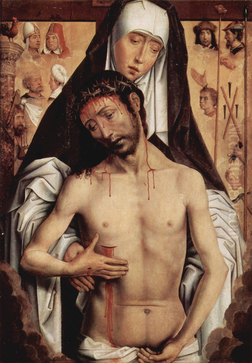De maagd Maria toont de Man van Smarten Oil Painting by (manner of) Memling, Hans