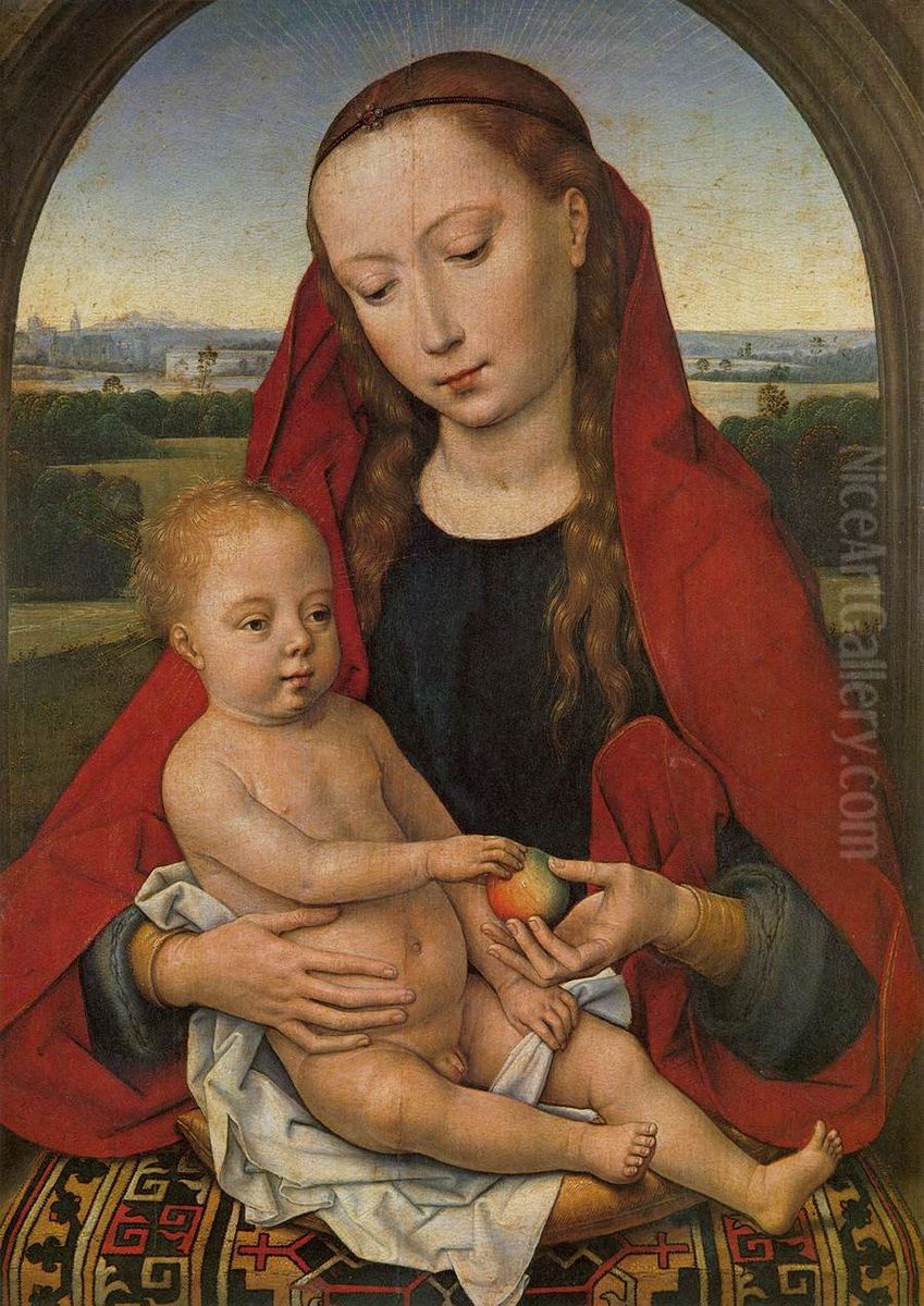 Virgin and Child Oil Painting by (manner of) Memling, Hans