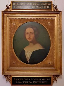 Portrait of Dutch actress Cornelia Naret Koning-Majofski