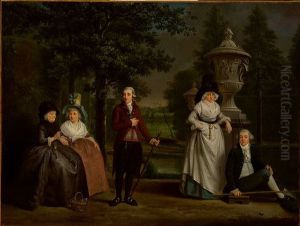 Isaac Lodewijks jr. (1744-1809) en zijn familie-Familiegroep in tuin-Isaac Lodewijks and his family
