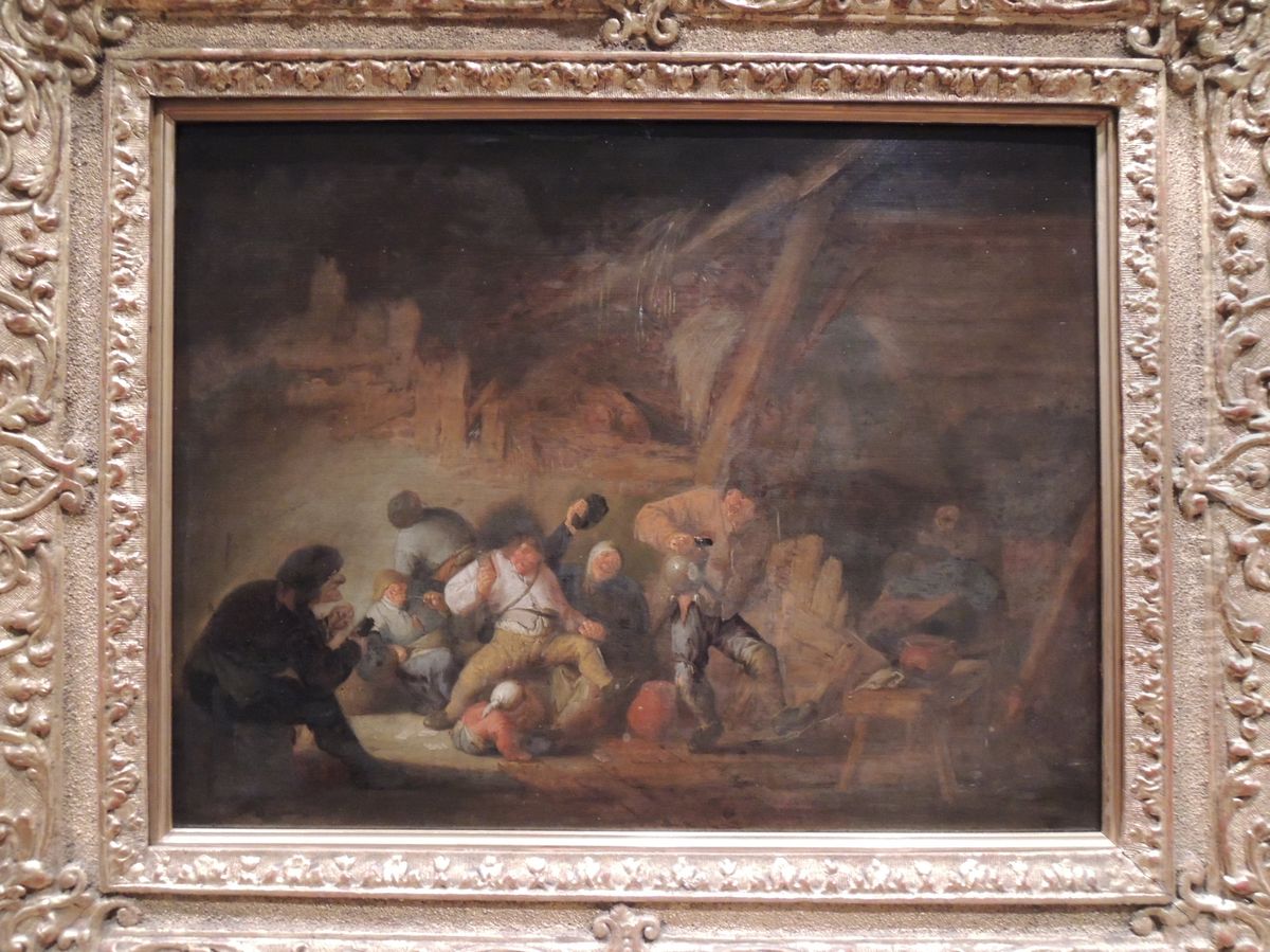 Buveurs dans une grange Oil Painting by Adriaen van Ostade