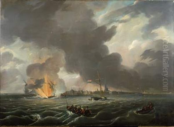 Slag voor Antwerpen Oil Painting by Jan Willem Pieneman