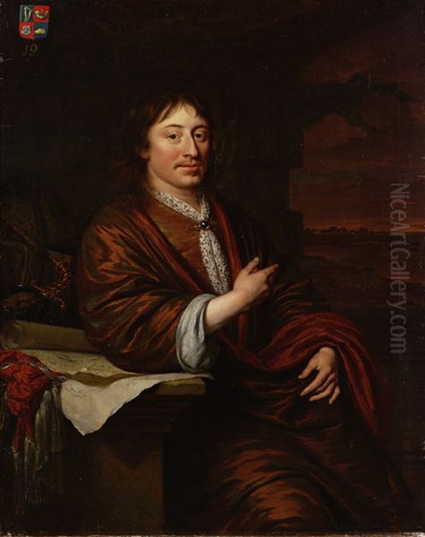 Gerard Pietersz Hulft (1621-1656) Oil Painting by Michiel van Musscher