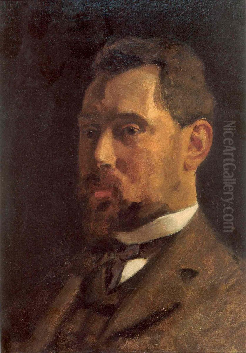 Portrait of Theo Nieuwenhuis (1866-1951) Oil Painting by Willem Witsen