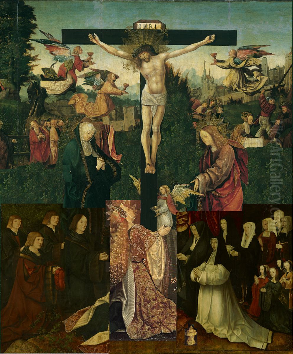 De familie Korsgen Elbertsen Oil Painting by Jacob Cornelisz Van Oostsanen