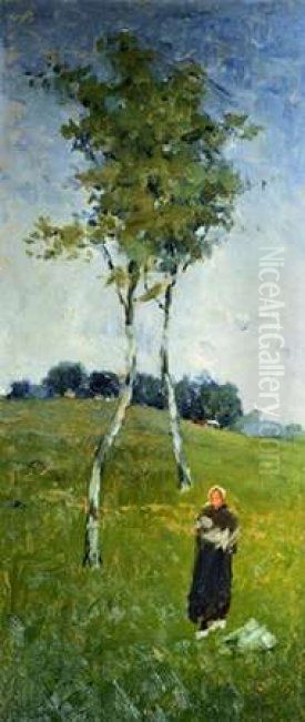 Under a French Sky Oil Painting by William Merritt Chase