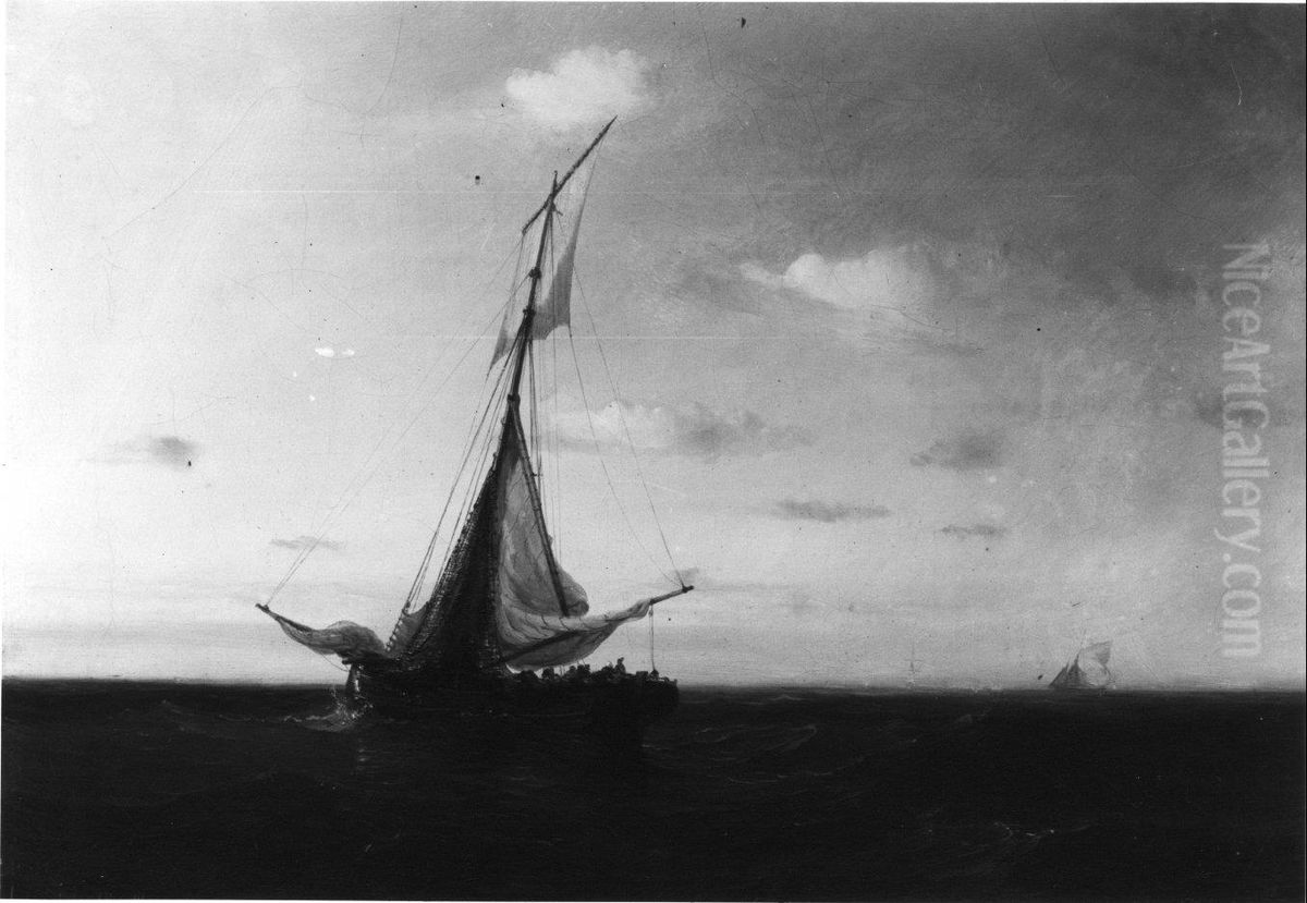 Morgenstond op zee Oil Painting by Theodore Gudin
