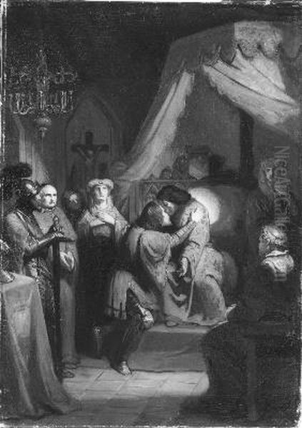 Anno 1192. Graaf Dirk VII van Holland verzoent zich met zijn broeder Oil Painting by Jacobus van Dijck