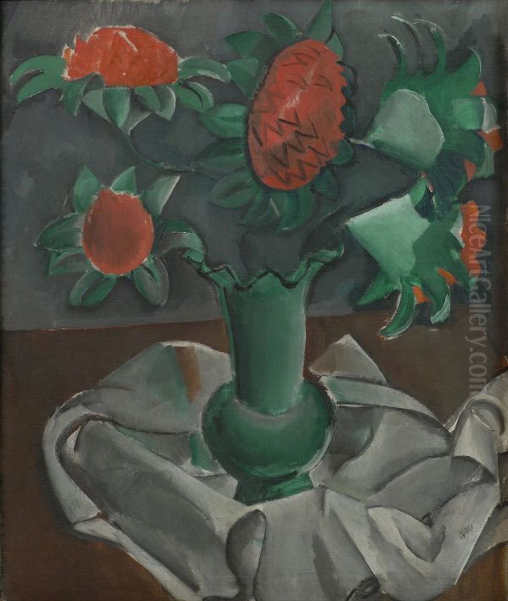 Bunch of Flowers Oil Painting by Georges Kars