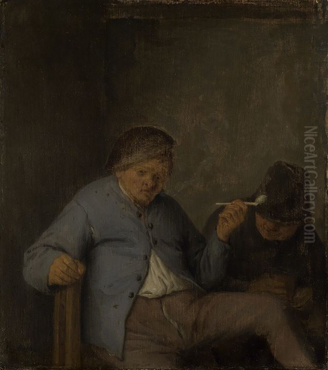 The Smoker Oil Painting by Adriaen van Ostade