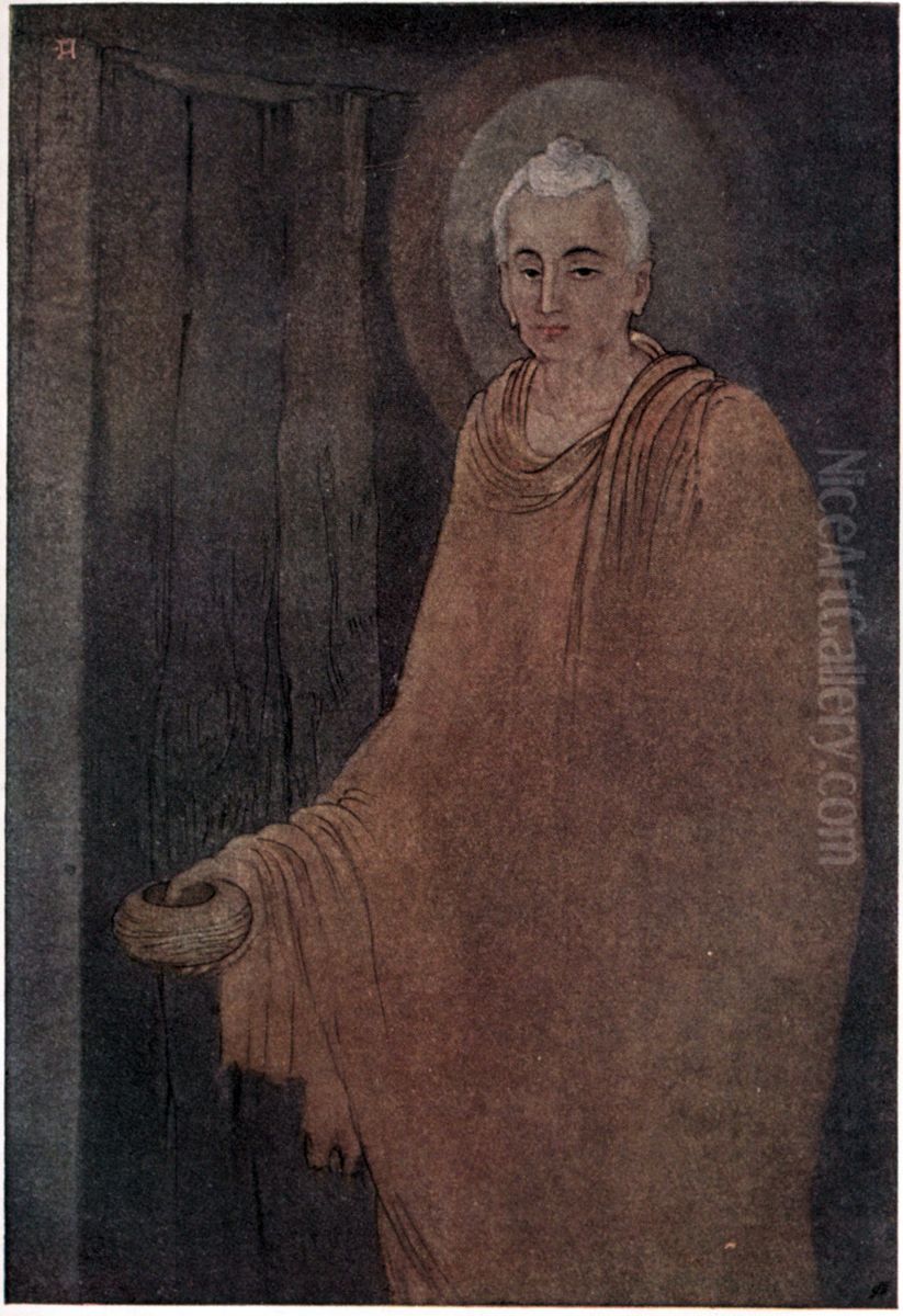Buddha as mendicant Oil Painting by Abanindranath Tagore