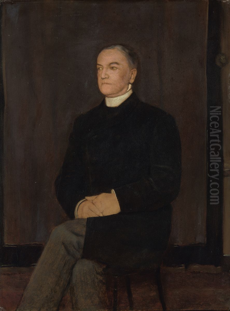 Portret van Augustinus Gerardus Hubertus van Rijckevorsel (1828 - 's-Hertogenbosch - 1891) Oil Painting by Fernand Khnopff