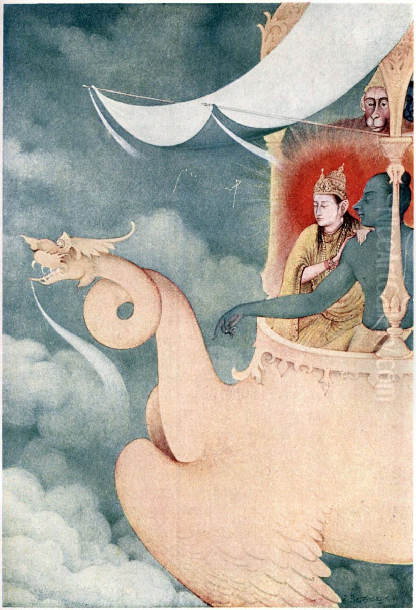 The return of Rama Oil Painting by Abanindranath Tagore