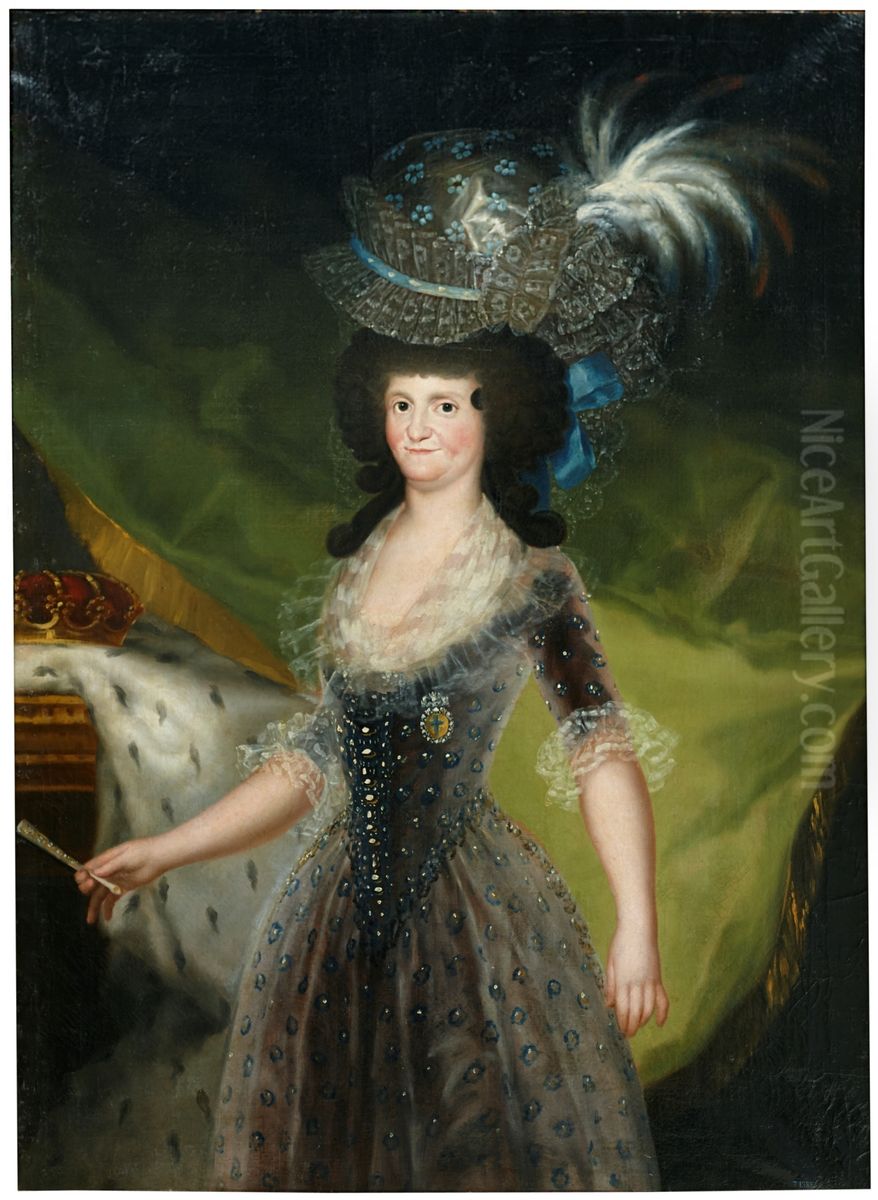 Maria Luisa de Parma, reina de Espana Oil Painting by Francisco Goya Fuendetodos