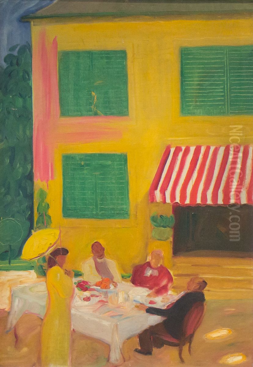Obed pred domem I Oil Painting by Georges Kars