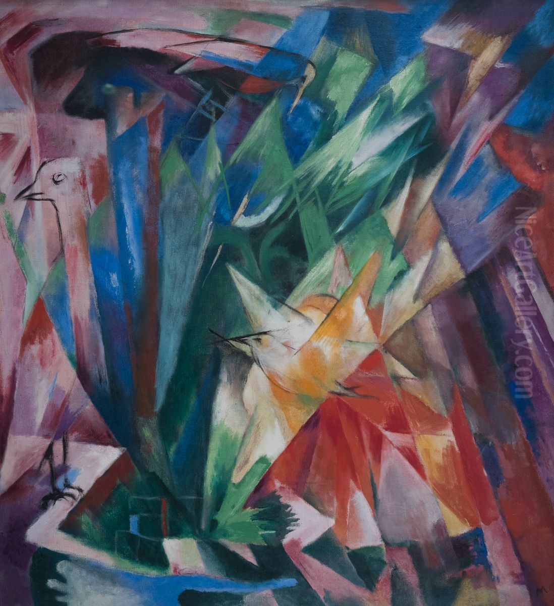 Vogel Oil Painting by Franz Marc