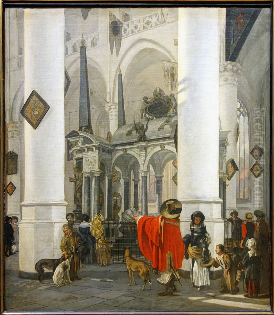 Interieur de la Nieuwe Kerk de Delf : tombeau de Guillaume d'Orange-Nassau Oil Painting by Emanuel de Witte
