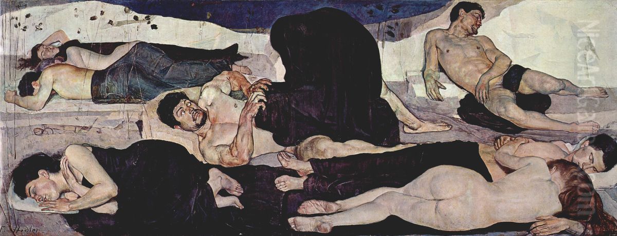 The night Oil Painting by Ferdinand Hodler