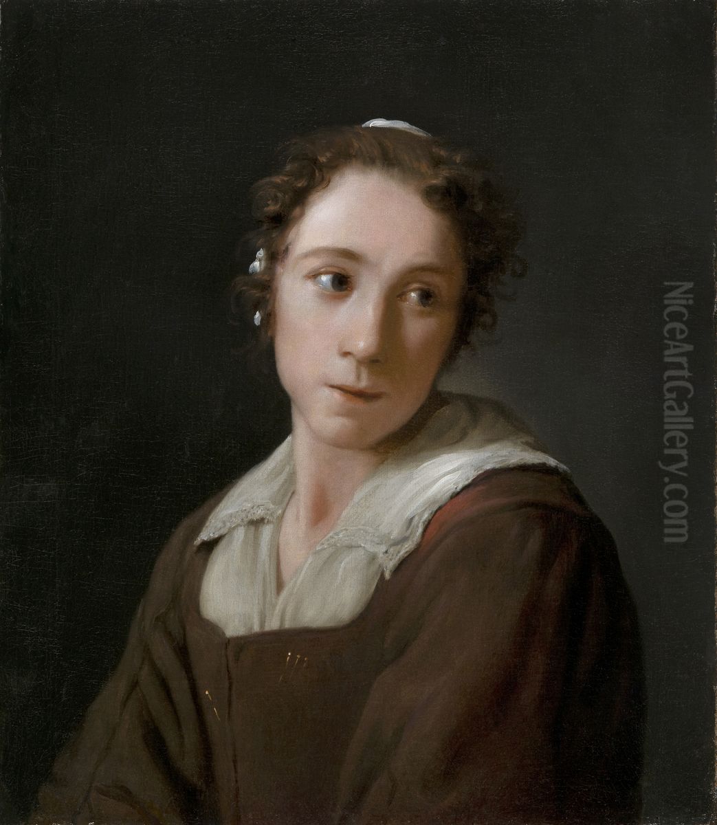 Portrait of a young woman. Oil Painting by Michiel Sweerts