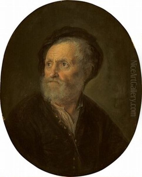 Bust of a Bearded Man Oil Painting by Gerrit Dou