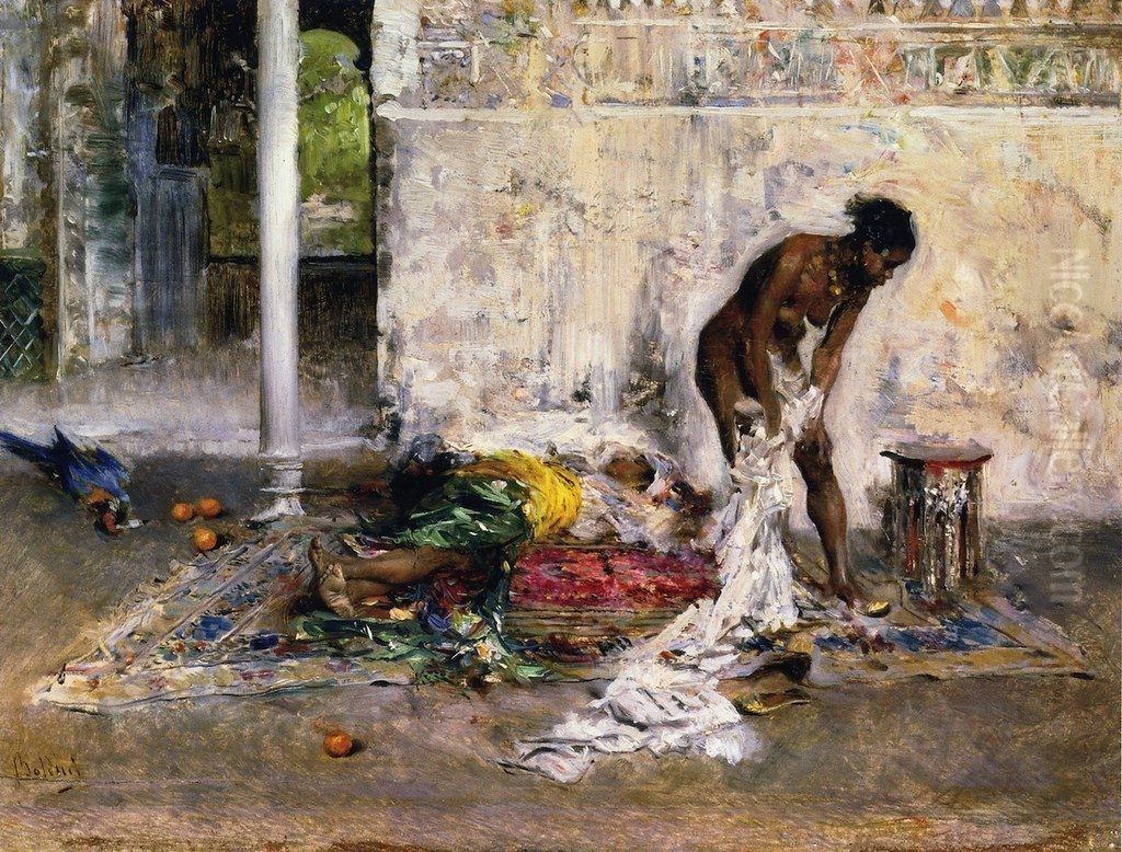 After the bath Oil Painting by Giovanni Boldini
