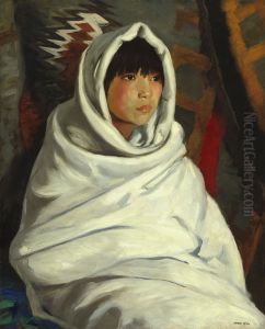 Indian Girl in White Blanket