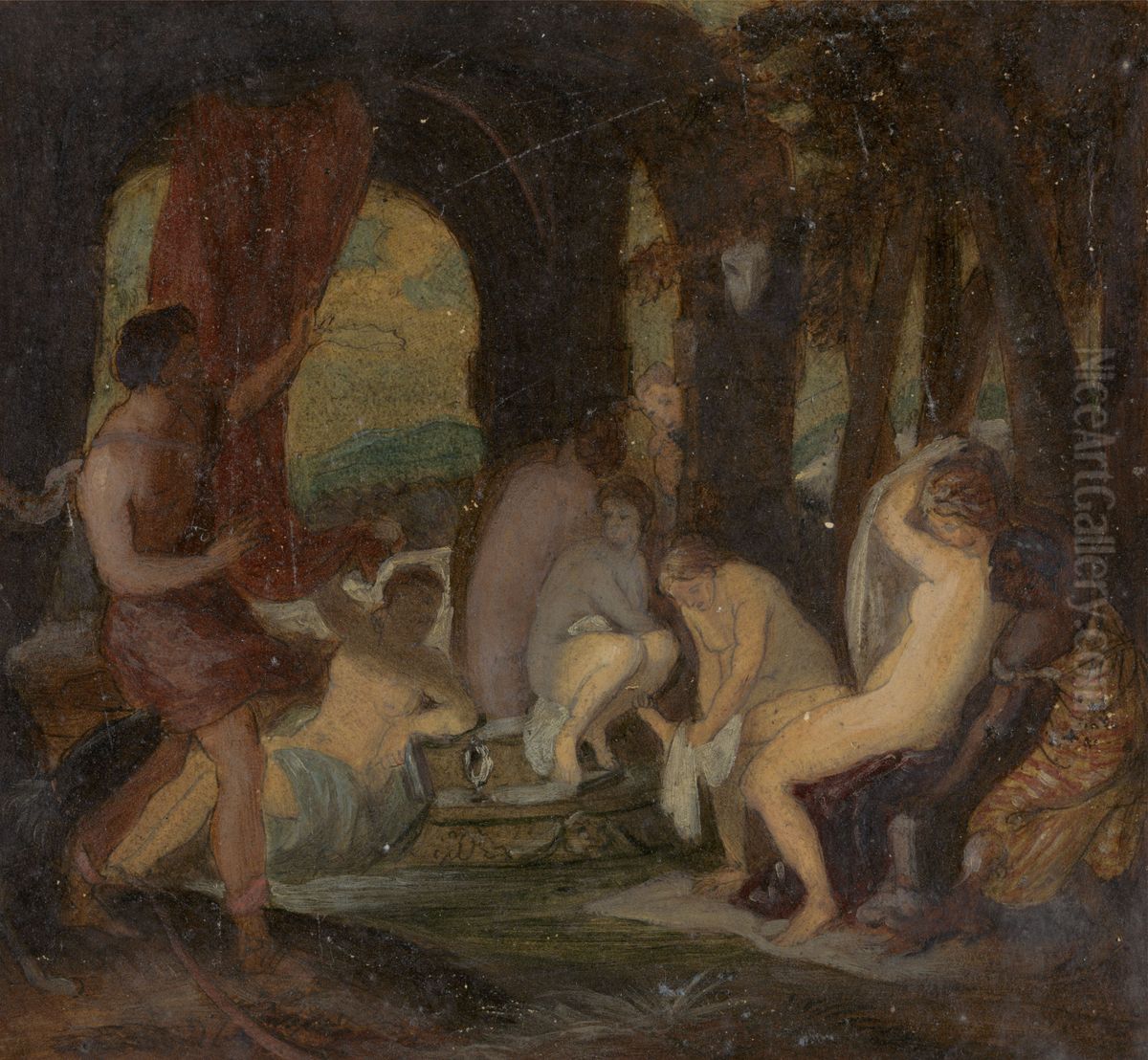 Diana and Actaeon Oil Painting by Robert Smirke