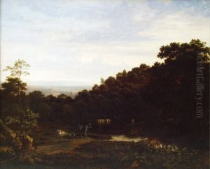 A landscape with cattle.